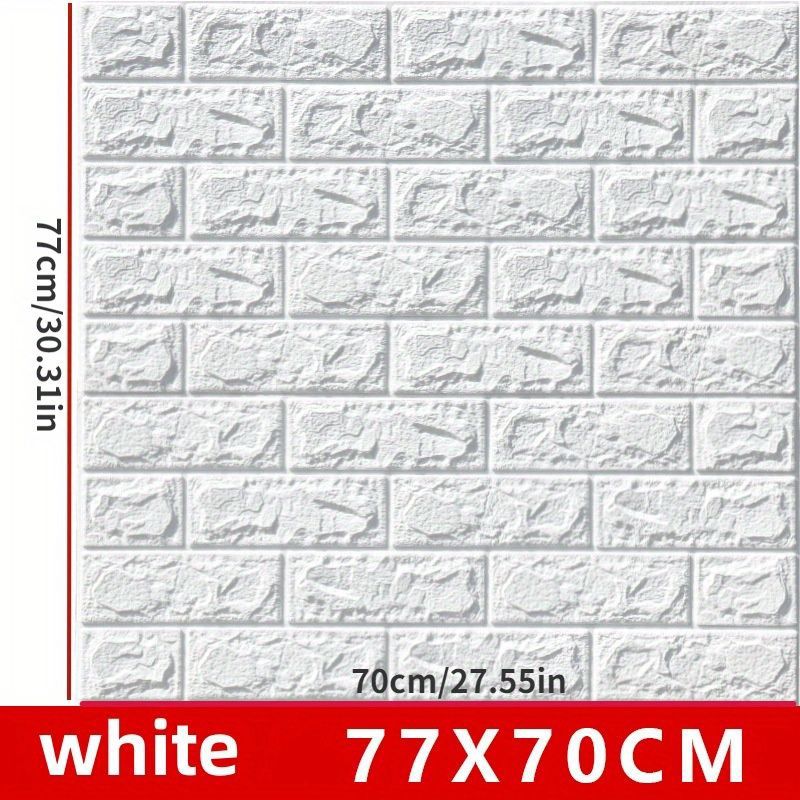 Pack of 3 Self-Adhesive 3D Foam Sheet For Brick Wall PE Foam Sheet