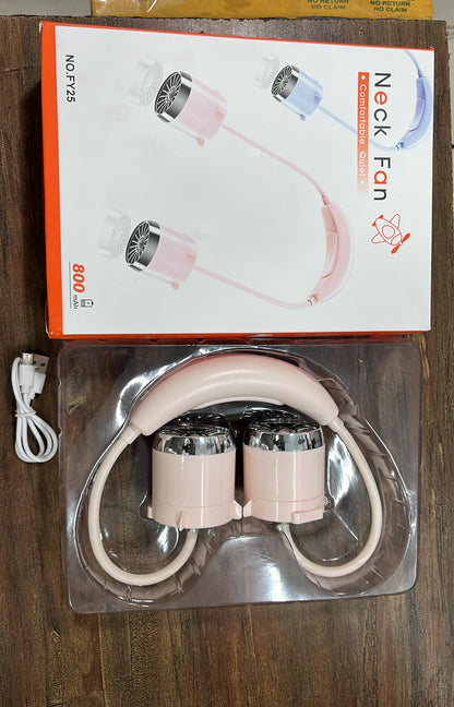 Portable Neck Hanging Mini Cooling Fan – Hands-Free Wearable Air Conditioner (360° Cooling Fan)