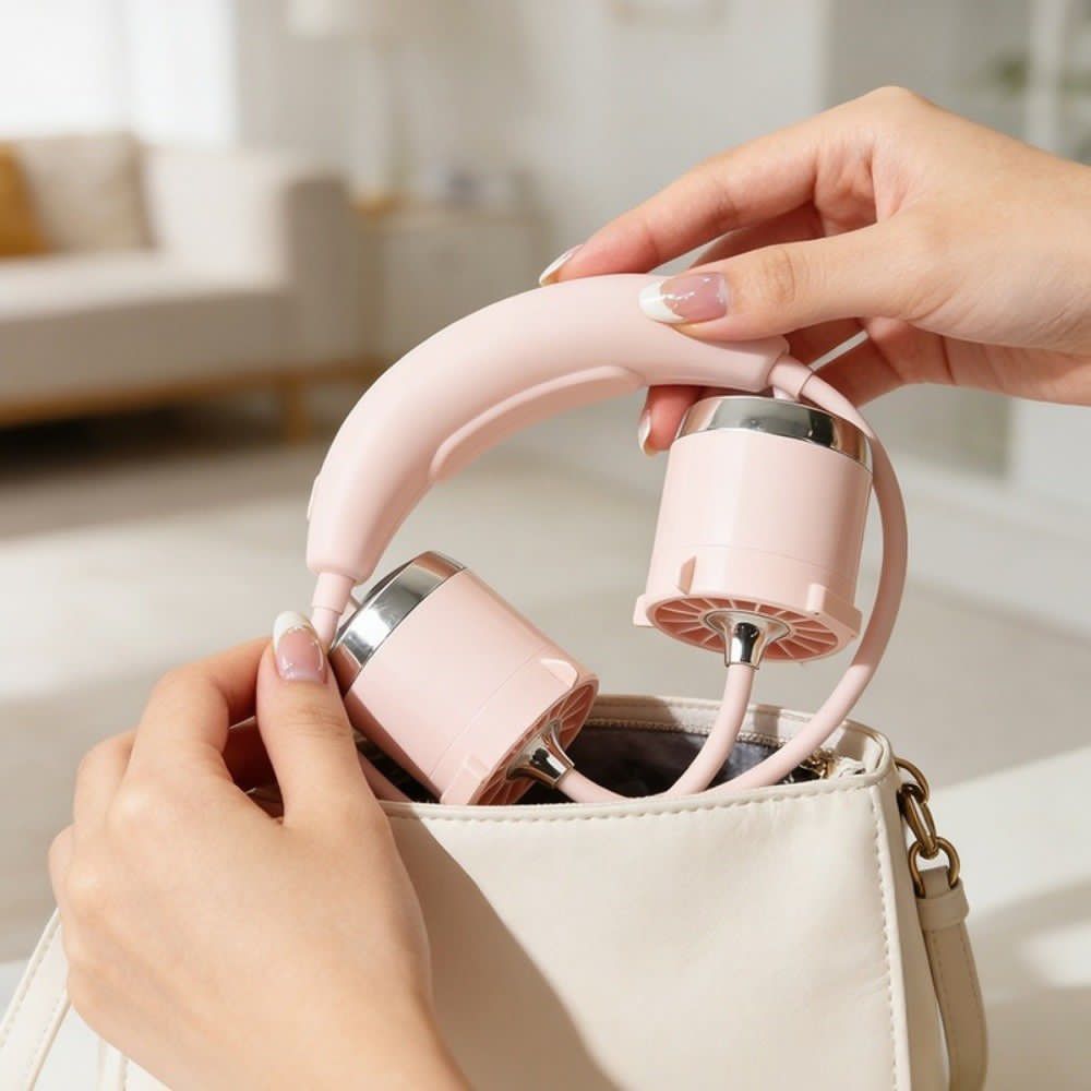 Portable Neck Hanging Mini Cooling Fan – Hands-Free Wearable Air Conditioner (360° Cooling Fan)