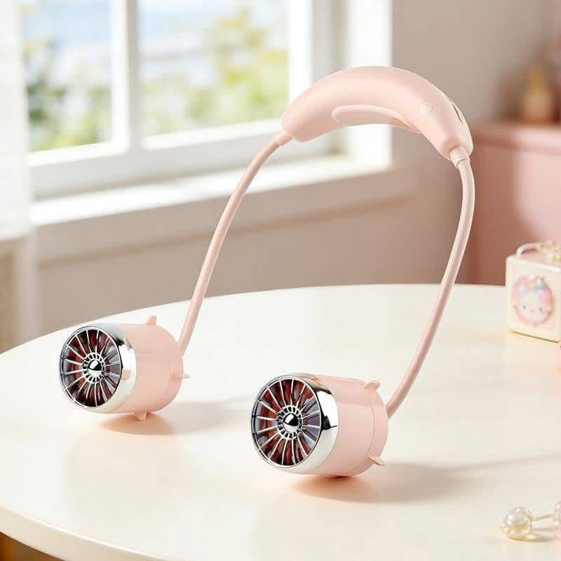 Portable Neck Hanging Mini Cooling Fan – Hands-Free Wearable Air Conditioner (360° Cooling Fan)