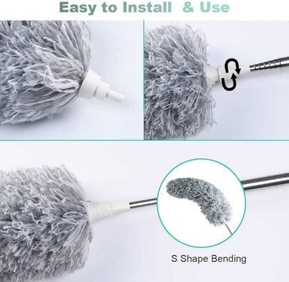 Micro fiber duster for car with extendable stick